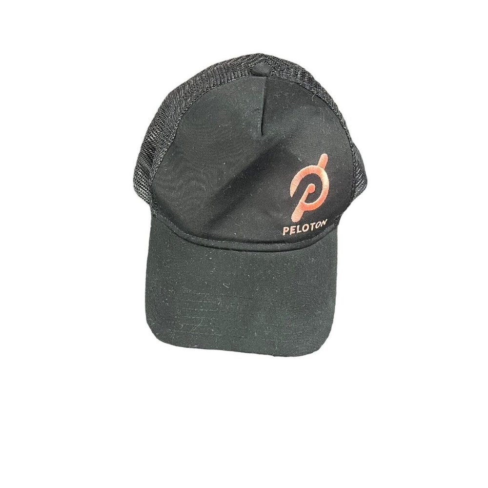 Peloton Otto Baseball Cap Classic Black Adjustable One Size Hat Black Pink Logo - Picture 2 of 8